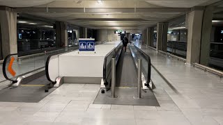 Paris, France. 2x SCHINDLER Escalator and 2x Travelator at Charles De Gaulle Airport T2E link bridge