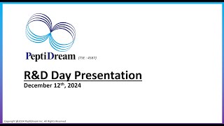 FY2024 R\u0026D Briefing_PeptiDream_English (December 12, 2024)