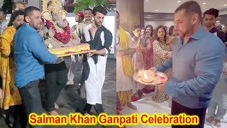 Salman Khan Ganpati Visarjan and Ganesh Aarti 2023 at Ayyush-Arpita At Galaxy Apartments Full Video