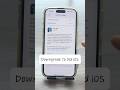 ✅How to Downgrade to Old / Unsigned iOS Version? Tips Here!#fyp #ios19