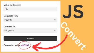 ⚡ JavaScript Tutorial - How to Make a Unit Converter with HTML, CSS & JavaScript | Complete Tutorial