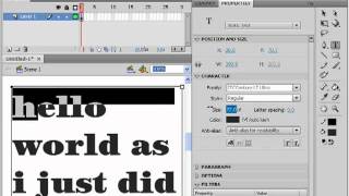 Flash CS4 Basics - Text Tool