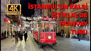 Istanbul'un Kalbi Istiklal Caddesi'nde Keyifli Bir Müzik Eşliğinde Tramvay Gezisi