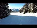 [4K] Séraussaix (Green) + Zore (Blue) Ski Pistes, Avoriaz, Portes du Soleil, France