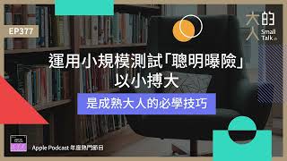 EP377 運用小規模測試「聰明曝險」，以小搏大，是成熟大人的必學技巧｜大人的Small Talk