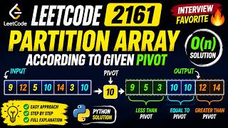 LeetCode 2161| Partition Array According to Pivot #dsa #coding #python #leetcode