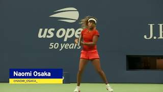 Naomi Osaka Warms Up Before 2018 US Open Women’s Final Against Serena Williams