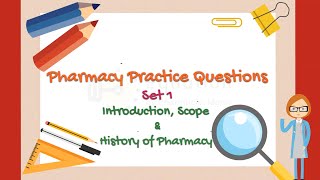 Pharmacy Practice Questions| Set 1| Introduction, Scope and History of Pharmacy