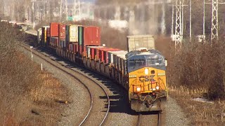 CSX TRAIN ROLLS THROUGH BEACONSFEILD IN MONTREAL 3 22 21