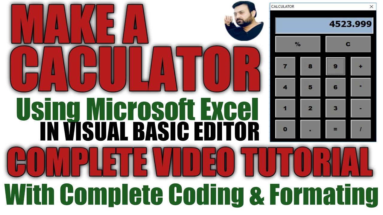 How To Create A Calculator In Excel Using VBA | How To Make Calculator ...