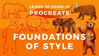 Learn to Draw in Procreate // Foundations of Style // Drawing a Bear