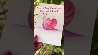 Easy Watercolour Valentine’s Day card tutorial#shorts #art #valentinesday #handmadecards #watercolor
