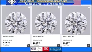 DMJ-GEMS HÀNG GIỜ 15 Viên trên 7 carats $2680/Viên Kim cương Nhân Tạo Lab Grown 12/23/24 Tue 9:10PM