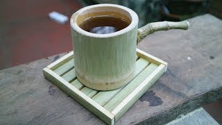 How to make bamboo tray tea cup beautiful - Bamboo Furniture Making
