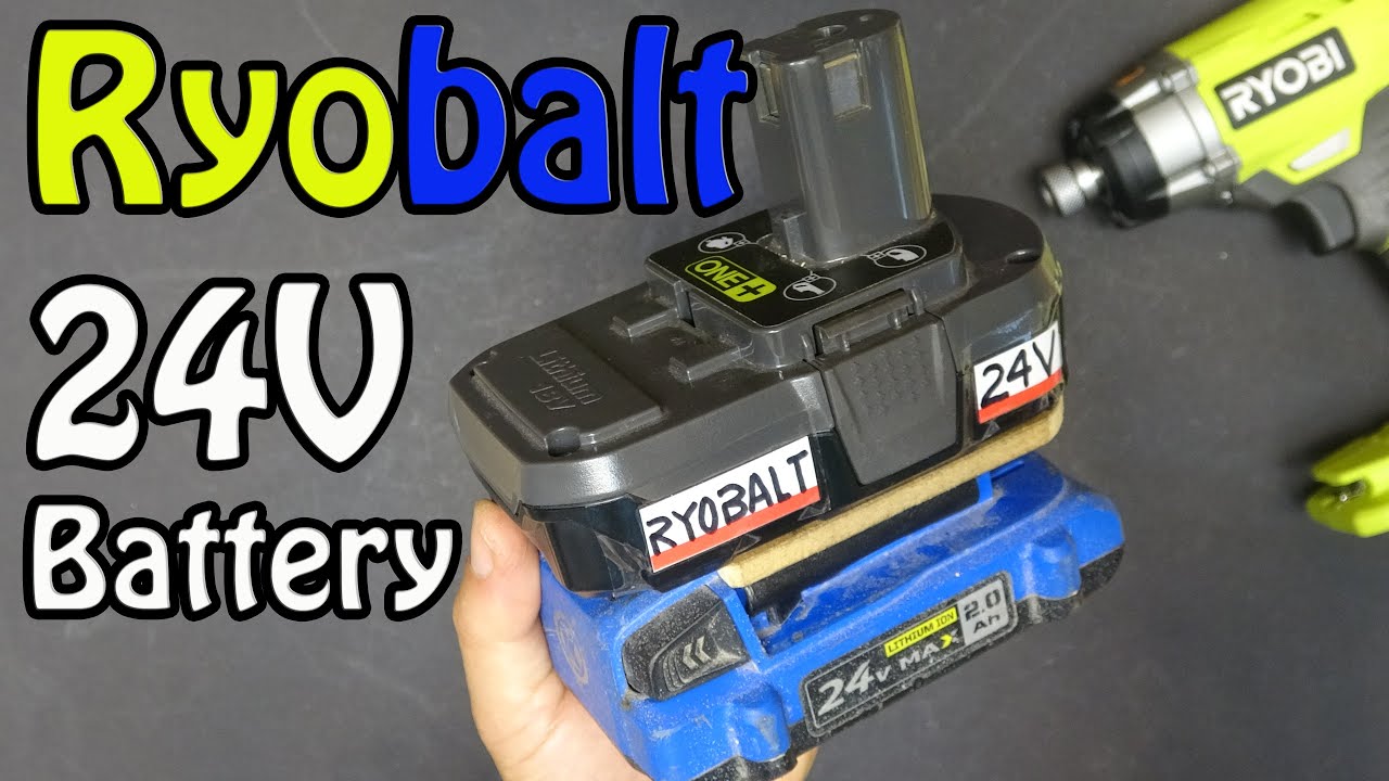 DIY Home Made Ryobalt 24V Battery: Kobalt 24V Battery In Ryobi Tools ...