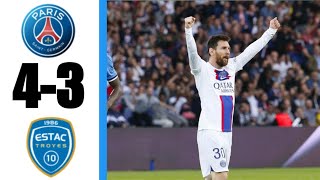 PSG Vs Troyes 4-3 All Goals & Match Highlights Ligue 1 2022HD