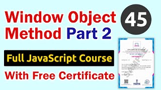 Window Object Method in JavaScript Part 2