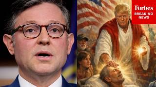 BREAKING NEWS: Speaker Johnson Reacts To Trumps Jesus Post