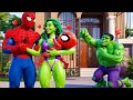 She-Hulk x Spider-Girl: Good vs Bad Love Story in Granny’s House | Funny Horror Animation