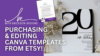 PURCHASING & EDITING A CANVA TEMPLATE FROM ETSY!