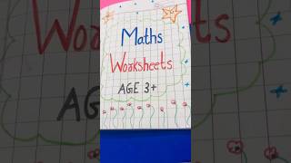Fun & engaging Maths worksheets for age 3+!