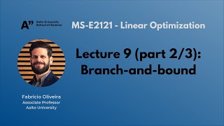 MS-E2121 - Linear Optimization - Lecture 9.2