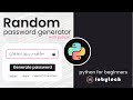 Random password generator with python