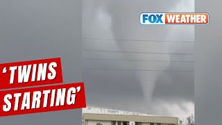 'Twins starting': Video Captures Twister, Tunnel Cloud In El Campo, Texas