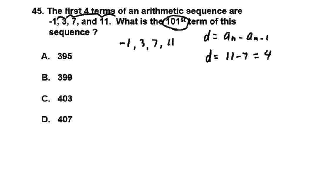 Precalculus Arithmetic Sequence Problem - YouTube