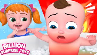 Hot Vs Cold Bath tub Challenge - Funny Stories for kids  BillionSurpriseToys Cartoons for Kids