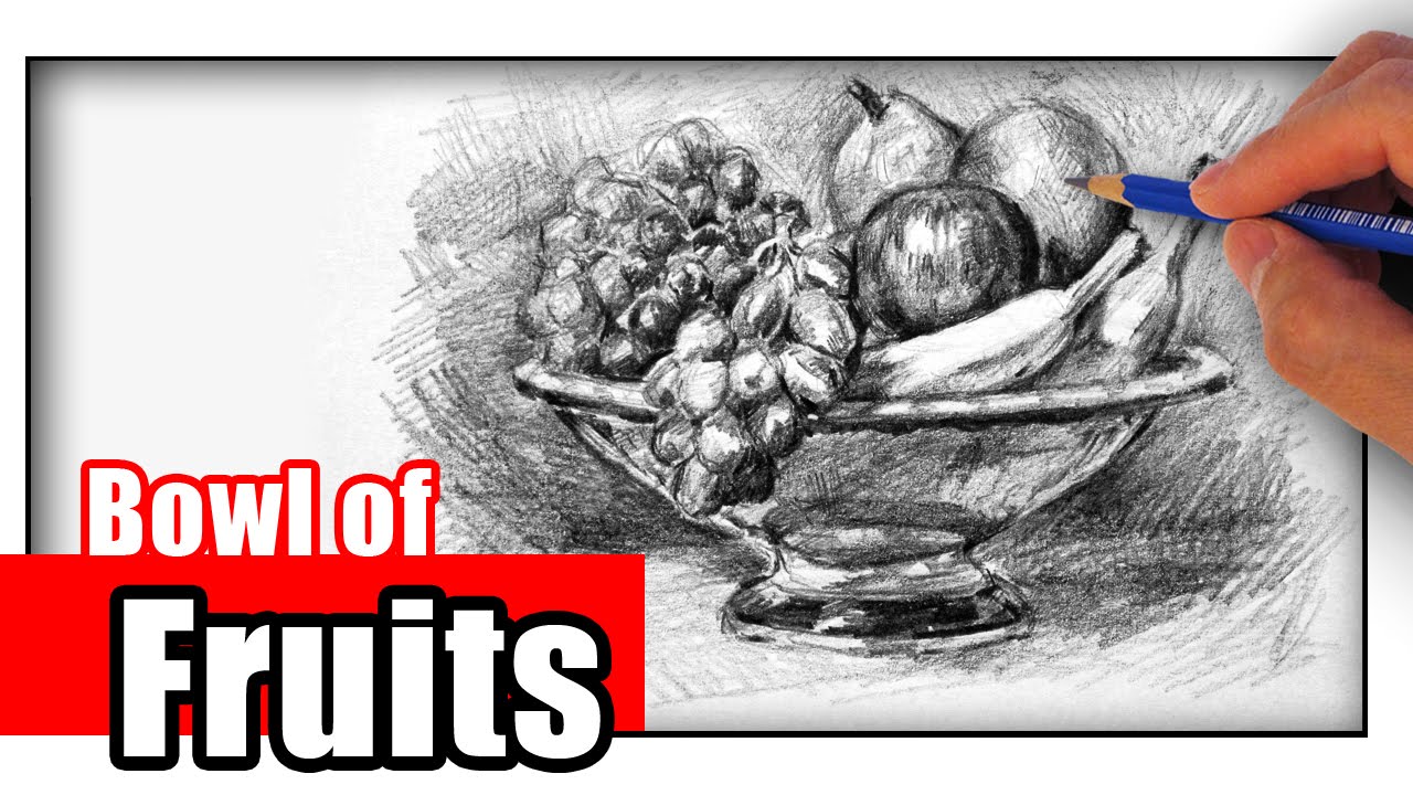 Pencil Shading Of Fruits