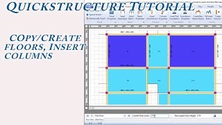Copy/ Create Floors, Insert columns in Quickstructure