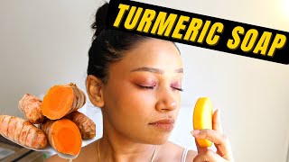 I tried TURMERIC soap for seven days!!!!!  and this Happened ! Soap Review