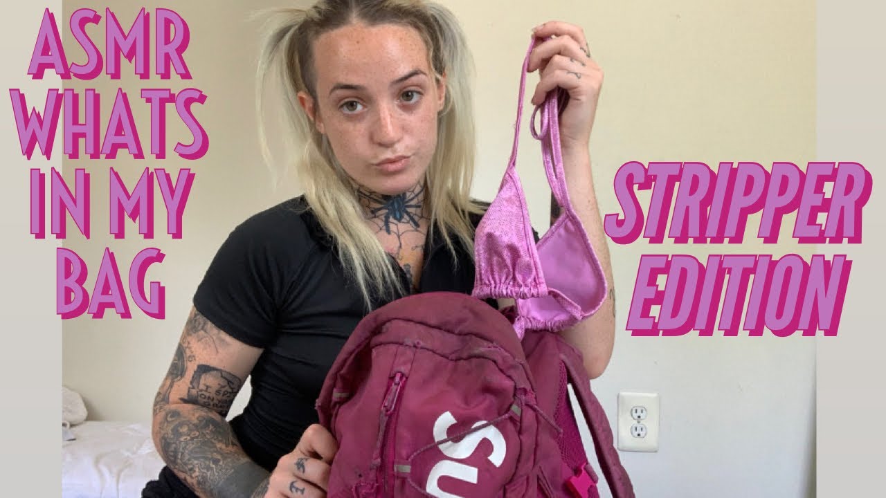 ASMR What’s In My Work Bag • STRIPPER Edition - YouTube