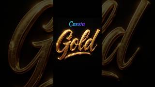 Canva Shiny Gold Text Effect Tutorial (Quick & Easy!) #canva