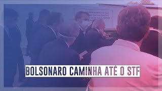 Bolsonaro caminha até o STF para se reunir com Toffoli