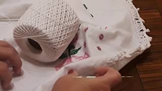 How to crochet a lace edge on a pillowcase