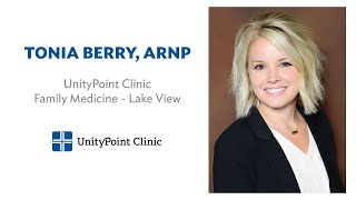 Get to Know Tonia Berry, ARNP, UnityPoint Clinic Family Medicine - Lake View
