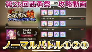 【まおりゅう：第26回武勇祭：ノーマルバトル①②③攻略プレイ動画】1％内を目指すためちょっと頑張ります！【転スラ】【ゆっくり実況】