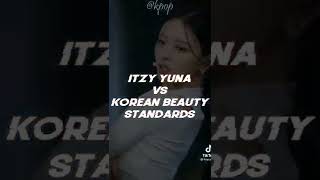 Itzy YUNA vs Korean beauty standards