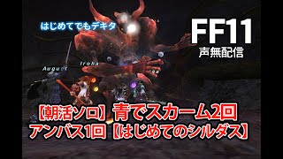 【FF11】ソロでスカーム・ララとシルダス＆アンバス１回【声なし配信】