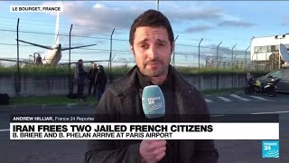 French citizens released from Iran jail return to France • FRANCE 24 English