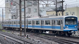 伊豆箱根鉄道5000系5502編成が小田原行きとして小田原駅1番線に到着停車するシーン（36レ）2024.6.10.9:22