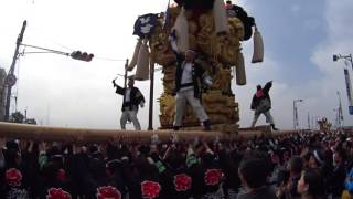 平成28年　新居浜太鼓祭り　河川敷入場　本郷太鼓台　2016.10.17