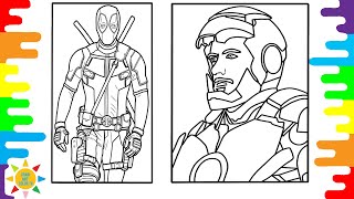 Deadpool VS Iron Man Coloring | Superhero Coloring | Ship Wrek, Zookeepers & Trauzers - Vessel