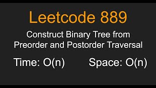 Construct Binary Tree from Preorder and Postorder - Leetcode 889 - Python