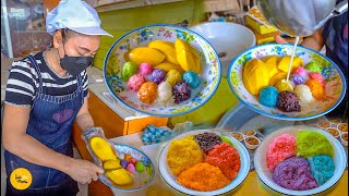 Most Viral Colourful Rainbow Mango Sticky Rice Plate Making In Bangkok l Thailand Street Food