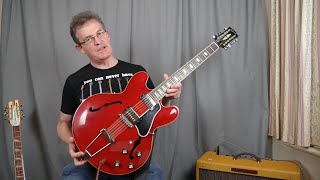 Rickenbacker 370/12 v Gibson ES-335/12 . Two 12 string, semi-acoustic, electric guitars reviewed.