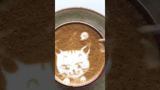 The cutest latte art cat tutorial #cat