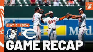 Orioles vs. Reds Game Recap (5/3/24) | MLB Highlights | Baltimore Orioles